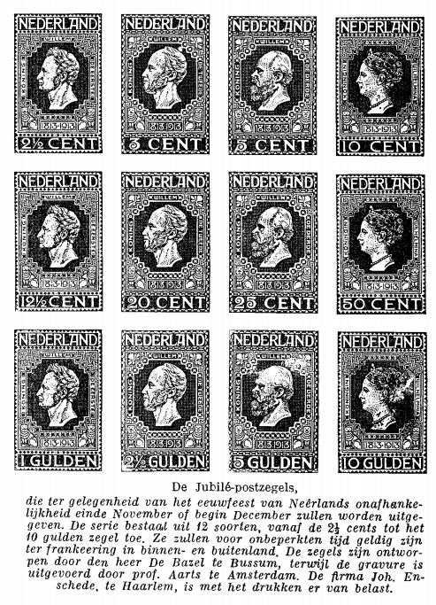 Jubilé Postzegelserie 1913