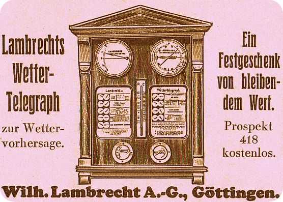 Een zogenoemde weer-telegraaf  (begin 20e eeuw) :  