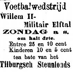 Willem II tegen een militair elftal in 1914