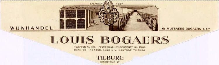 Wijnetiket van 'Louis Bogaers' gestart als 'Mutsaers-Bogaers'