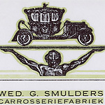 Logo van het succesvolle carrosseriebedrijf  ‘Wed. G. Smulders’ uit de Hasseltstraat
