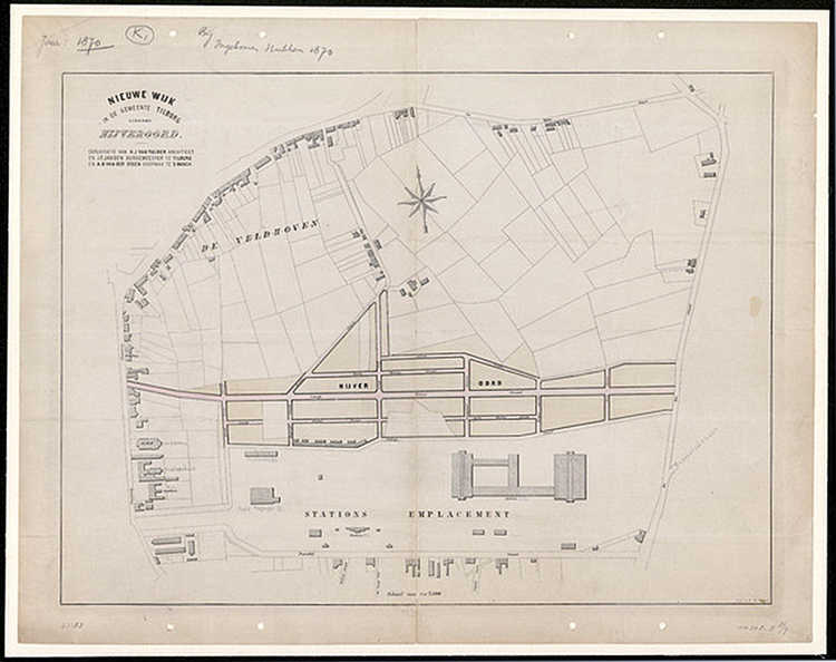 Plan voor de wijk 'Nijveroord' uit 1870