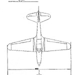 Ontwerp van het tweepersoon sportvliegtui, de Havik type 100.000